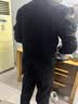 罗蒙（ROMON）西服套装男秋冬季商务修身西装男士正装结婚伴郎礼服 黑色 L  实拍图