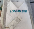 罗蒙（ROMON）纯色商务职业正装男士白衬衫工装男装短袖衬衣男CS72白色4XL 实拍图