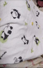 安可新婴儿7A抗菌全棉邹布浴巾 新生儿吸水洗澡纱布盖毯萌熊猫100*100cm 实拍图