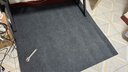 电竞桌椅地毯办公室书房椅子地垫木地板保护垫电竞房卧室隔音垫子 灰色TPE单条纹【6mm隔音减震】 160*160CM 实拍图