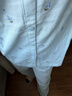 MEJU纯棉双层纱布女长袖睡衣温柔粉色可爱刺绣V领家居服套装女装 蓝色刺绣 M (160) 95-115斤以内 实拍图
