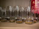青苹果手握金山金箔白酒杯一两杯6只 水晶玻璃黄酒杯中秋节结婚季礼物 实拍图