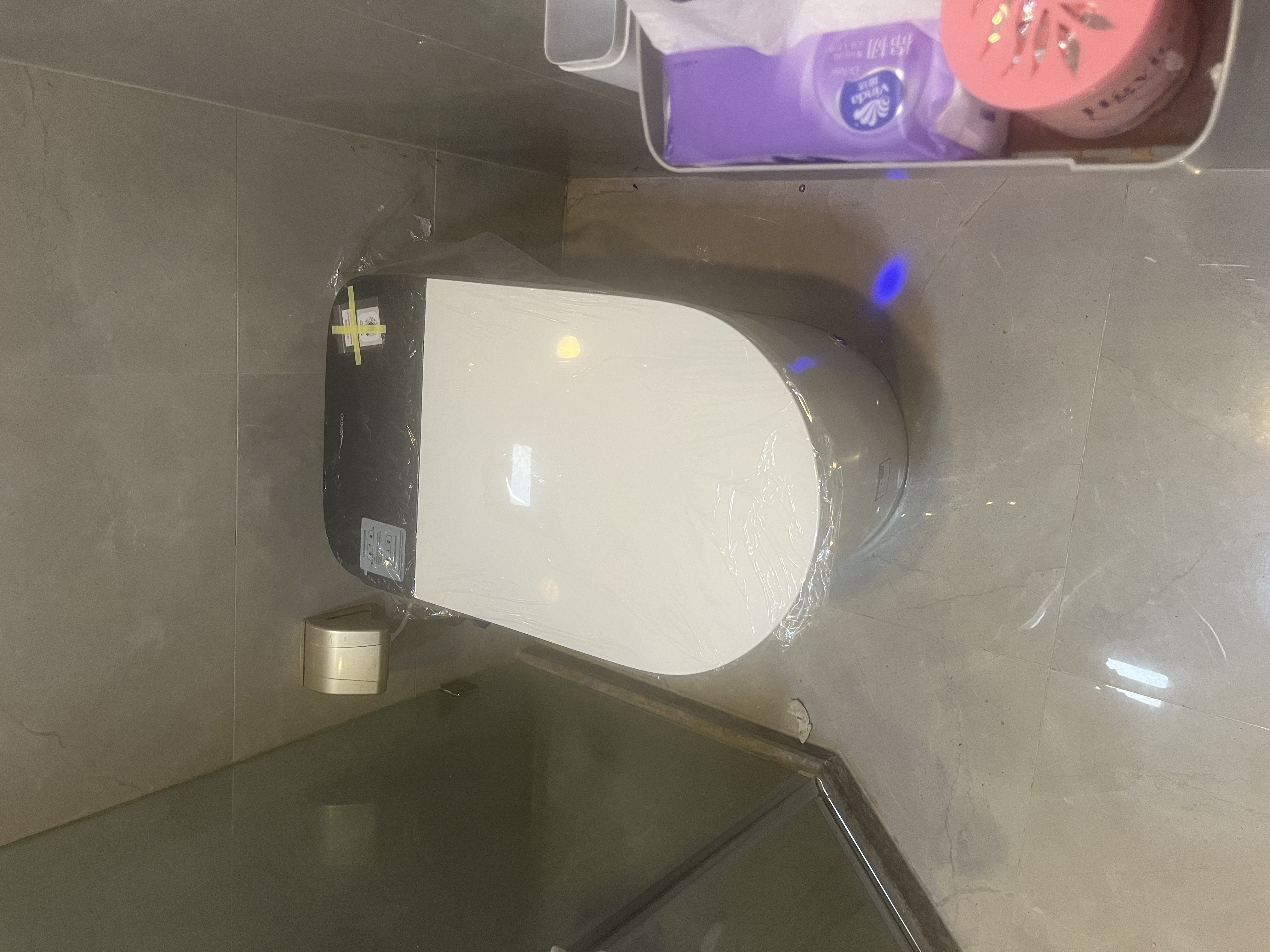 九牧（JOMOO）轻智能马桶家用卫生间恒温抗菌虹吸坐便器泡沫盾无水压限制SQ9650 【黑魔方】旋风魔力泡+免触+NFC 400坑距(390以上选择) 预售 实拍图