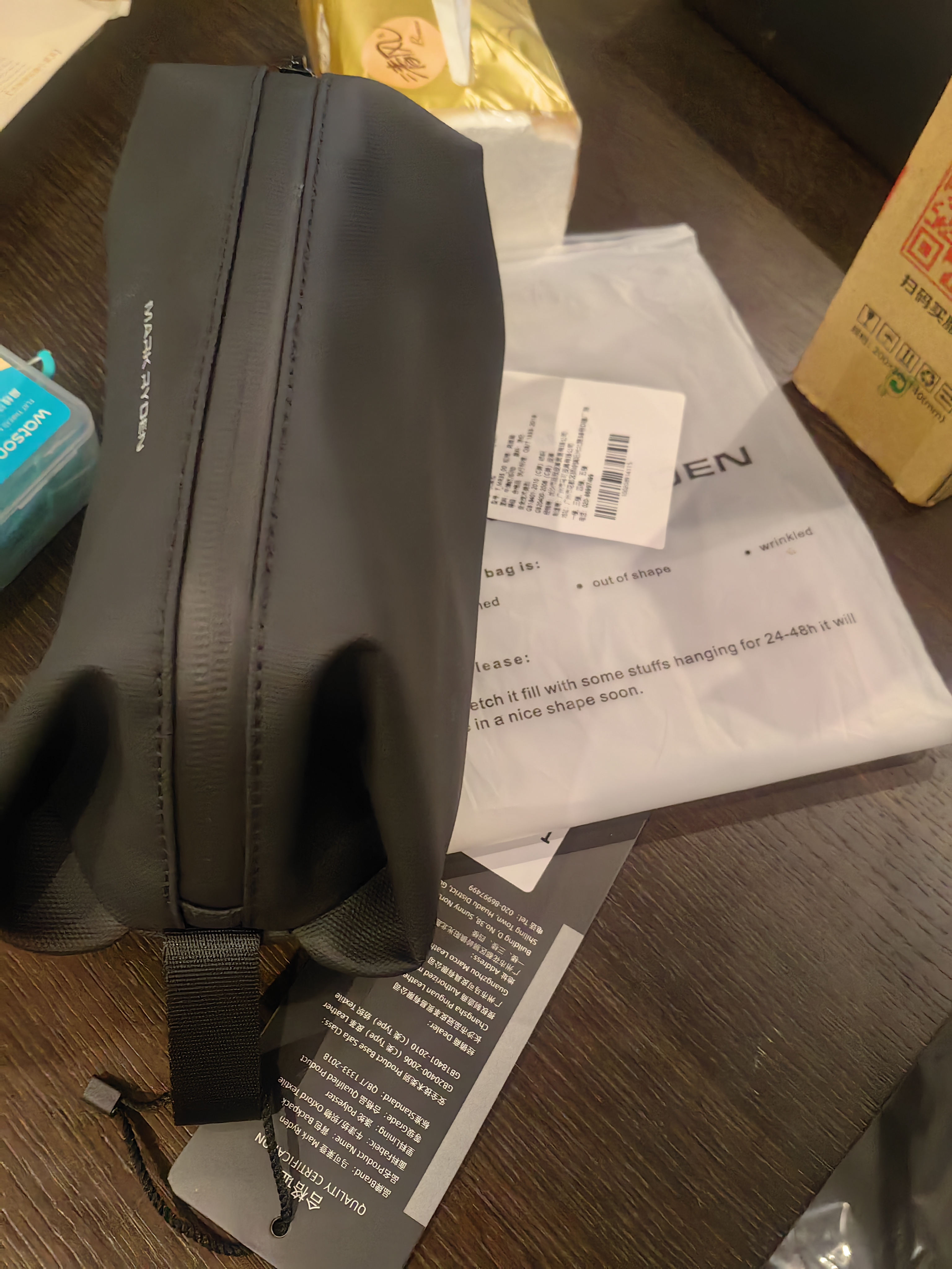 马可·莱登极简洗漱包男旅行收纳包数码配件包出差便携化妆包  典雅黑 实拍图