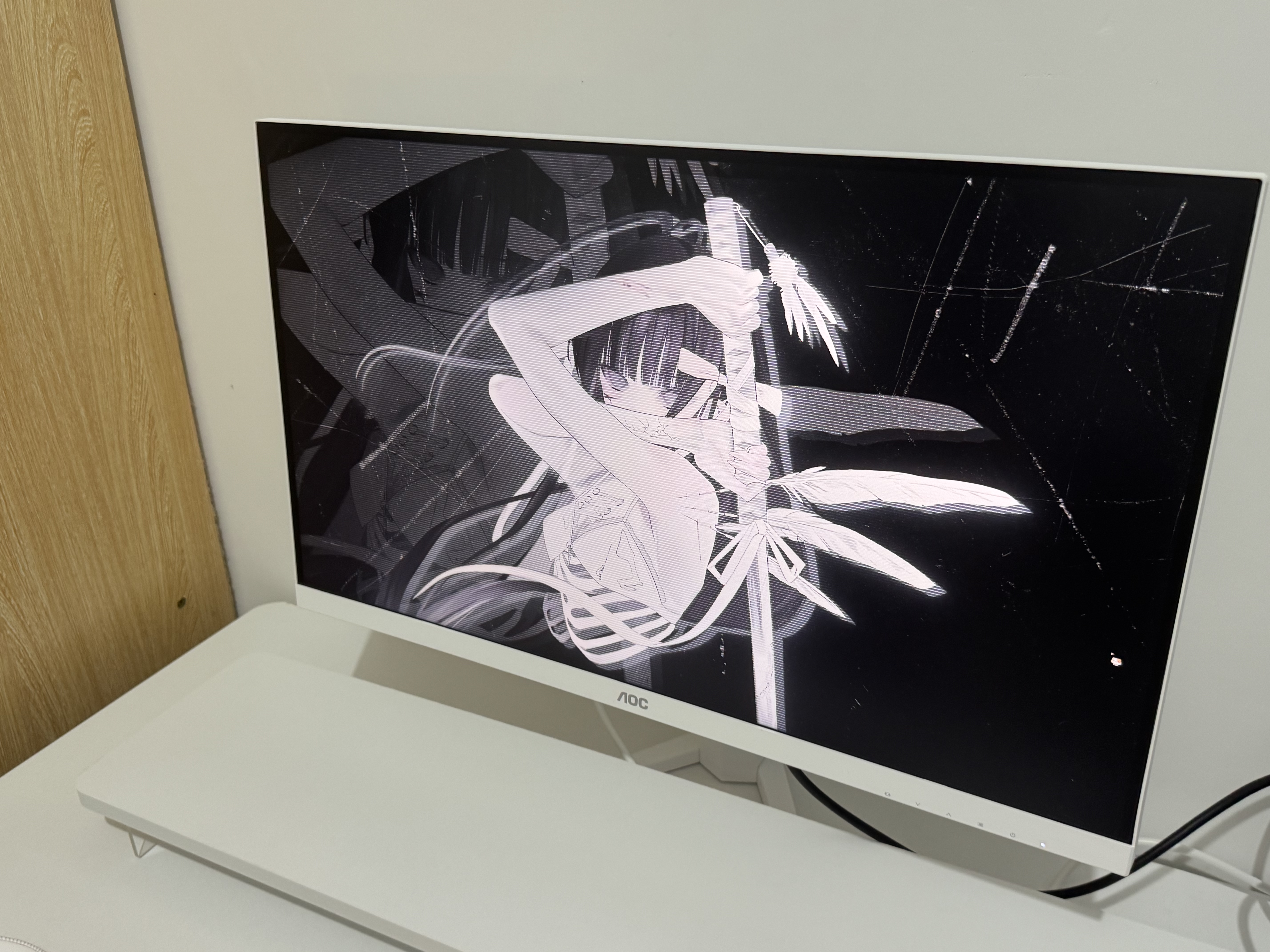 AOC 27英寸 2K电竞显示器 FastIPS 快速液晶1msGTG HDR 硬件低蓝光 三角洲游戏笔记本电脑显示屏幕 【硬件级圆偏光】2K 320Hz Q27G4SL/WS 实拍图