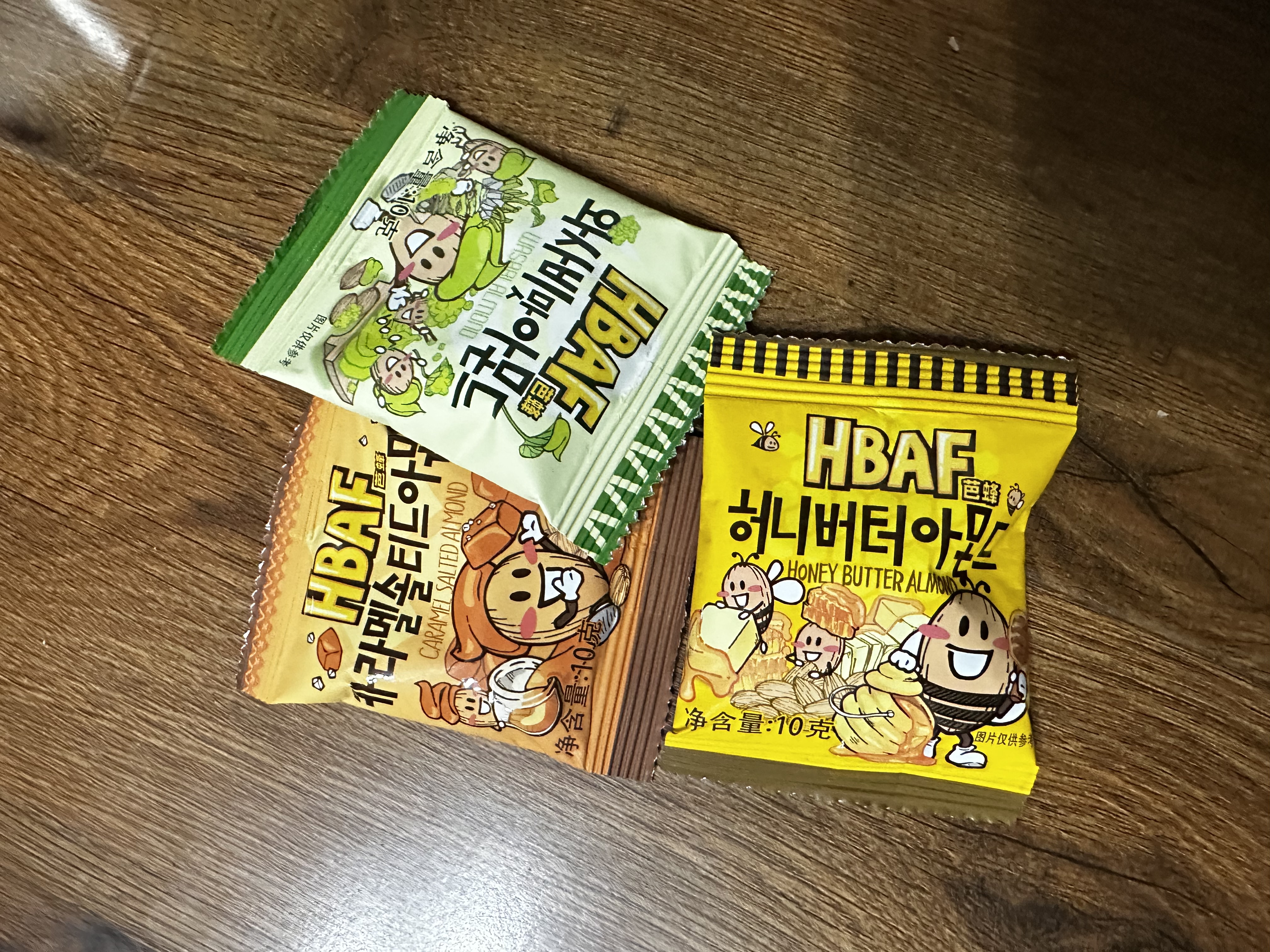 芭蜂蜂蜜黄油&山葵&焦糖扁桃仁混合味10g*3汤姆农场巴旦木干坚果零食 实拍图