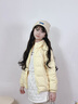 英氏（YEEHOO）儿童羽绒服男女童鹅绒服轻薄三防外套中大童装百搭冬 浅黄 150 实拍图