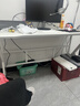 奥伦福特  电脑桌台式家用电竞游戏桌办公书桌简约书房写字桌子 简约白碳纤纹单桌-120*60 升级款电竞桌 实拍图