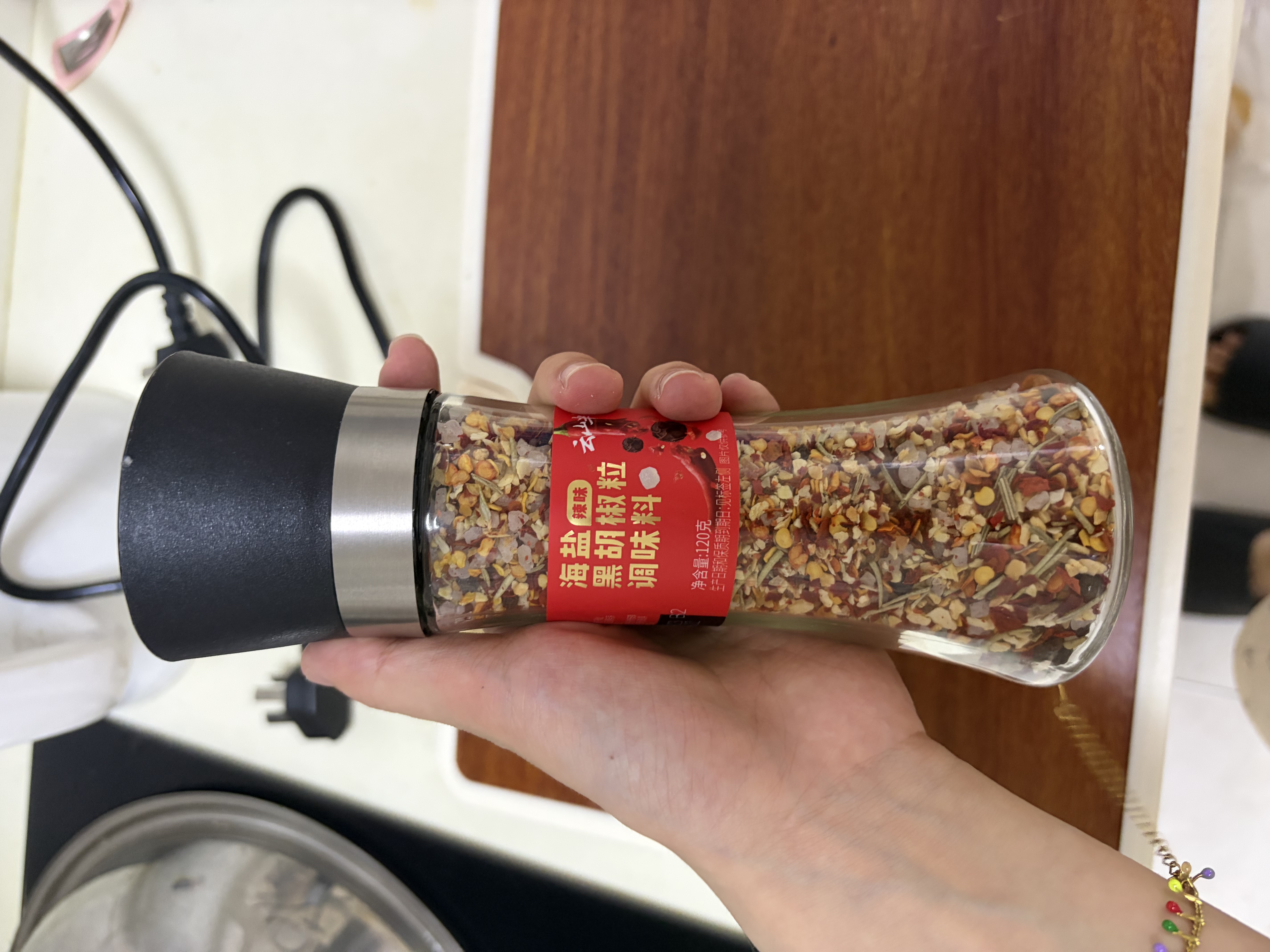 云山半美式辣味海盐黑胡椒粒研磨瓶120g牛排沙拉轻食健身餐西餐烧烤调料 实拍图