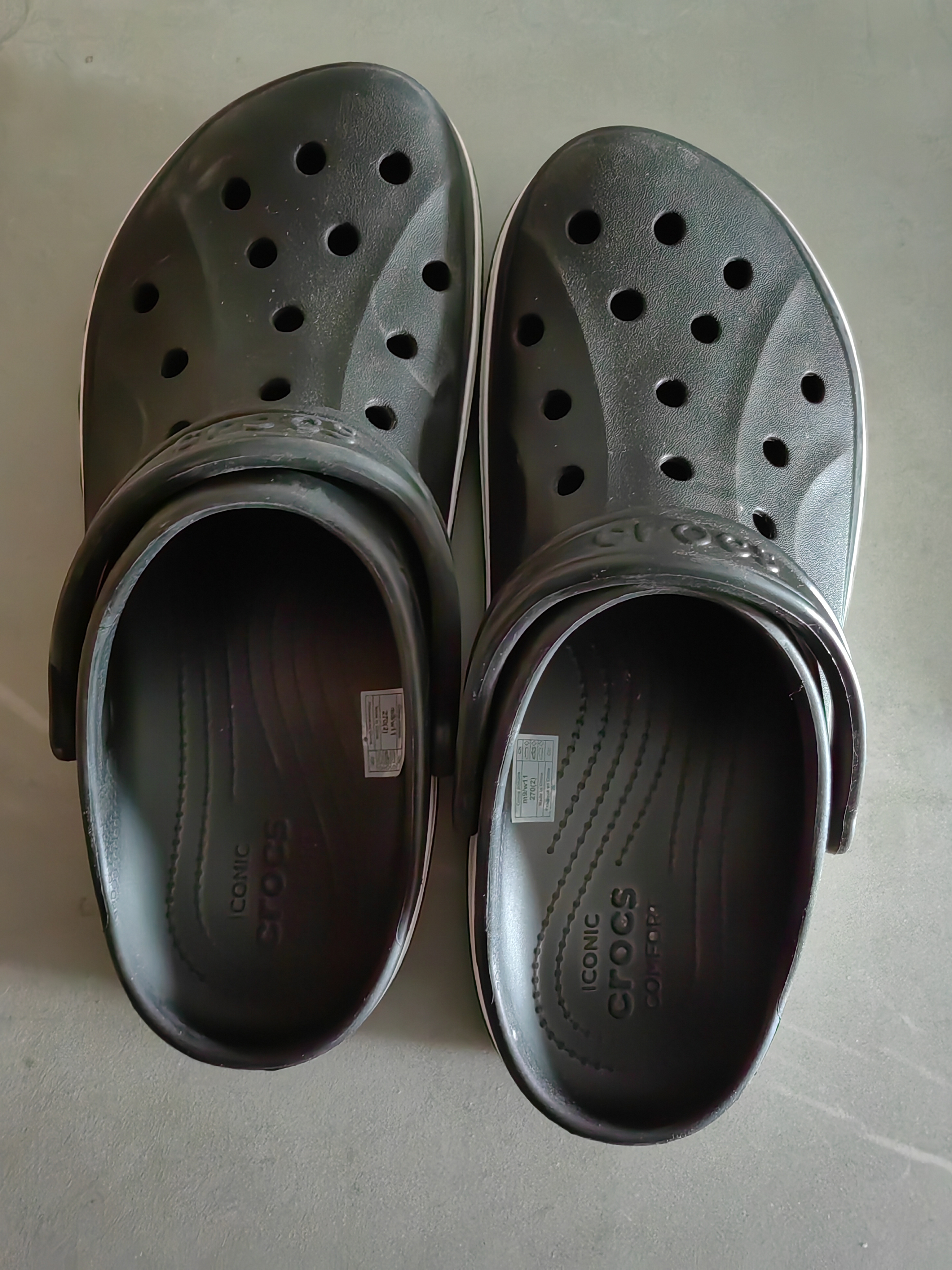 卡骆驰（CROCS）贝雅卡骆班洞洞鞋|205089 黑色/白色-066   43 (270mm)   实拍图