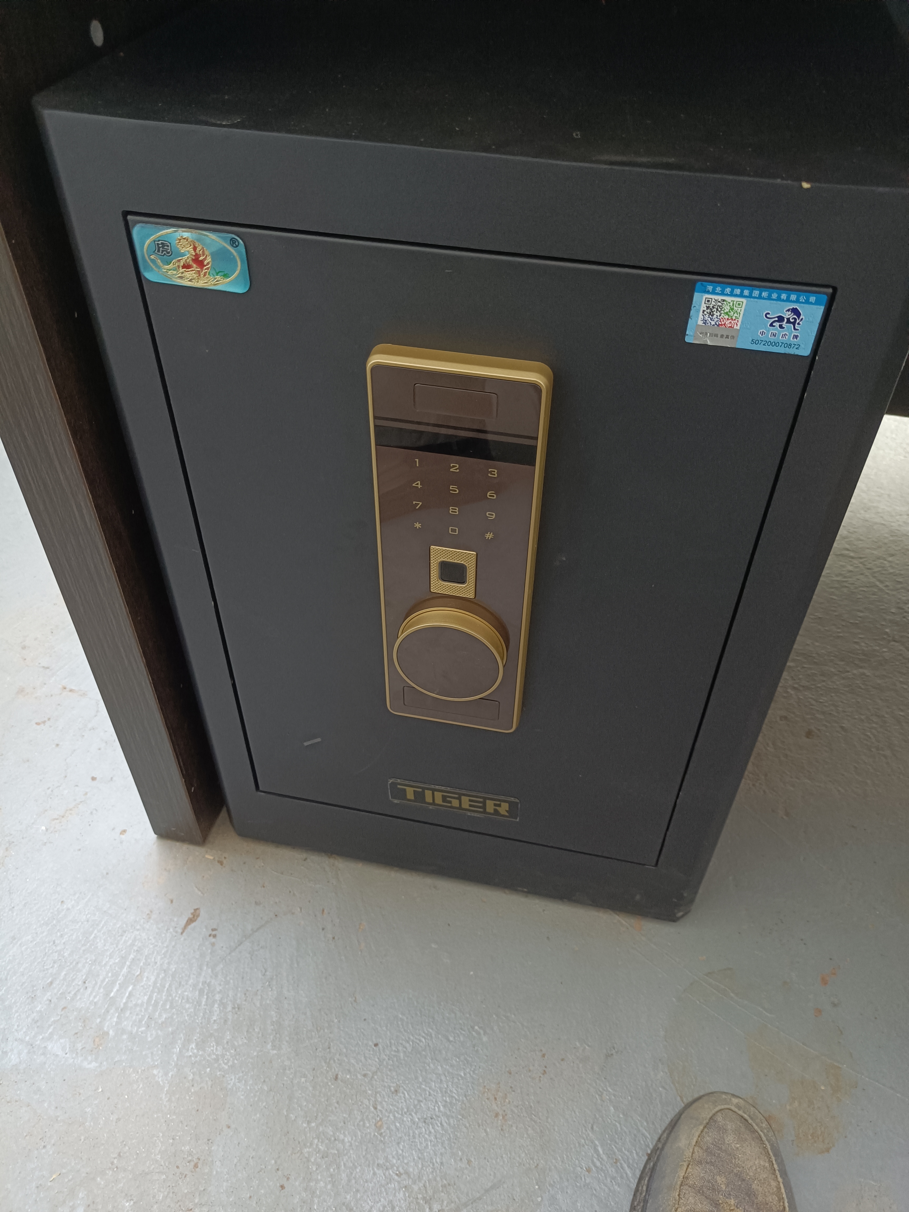 虎牌保险柜家用小型指纹密码WiFi保险箱办公全钢防盗可入墙 60金刚黑 驭尚系列（触控密码+TOUCH指纹识别） 实拍图