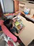 GMYD光明园迪儿童学习桌中小学生家用全实木可升降可调节写字桌H6组合 H6 120樱桃橡+V7-2F卡其+珊瑚粉椅套 实拍图