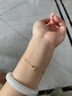 周六福18K黄金手链蝴蝶彩金手链生日礼物送女友C0713856 16+3cm七夕礼物 实拍图