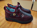 布瑞京冬季老北京布鞋女棉鞋加绒防滑老人保暖平底老年妈妈鞋大码女鞋 红色 41 实拍图