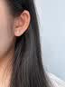 戚小米纯999足银如意结耳钉女士螺丝拧扣养耳洞耳环睡觉免摘耳骨钉耳饰 银色大号一对【999足银】【90%人选择】 实拍图