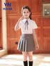 衣诺坊女童白衬衫短袖夏款儿童白T恤小学生衬衣大合唱班服六一演出礼服 实拍图