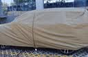 HAPOWER汽车车衣车罩防晒防雨隔热遮阳保护全罩尘棉绒通用四季加厚牛津布 防晒爆款【咖色】600D牛津布加厚航天涂银+收纳袋 【SUV/越野车专用】防爆晒遮阳隔热防雨防冰雹 实拍图