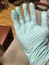 蓝帆医疗（blue sail+）聚氨酯空气手套超薄一次性无粉母婴洗碗宠物清洁手套2只装 L码 实拍图