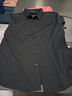 皮尔卡丹（pierre cardin）【5万+已加购】衬衫男士长袖免烫抗皱高弹力中年冰丝商务休闲衬衣 黑色 2XL 54/180 【建议132-155斤】 实拍图