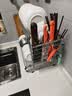 四季沐歌304不锈钢厨房碗碟置物架2026新款沥水架碗架碗筷收纳柜碗盘收纳 【304不锈钢长43CM】二层全配 实拍图