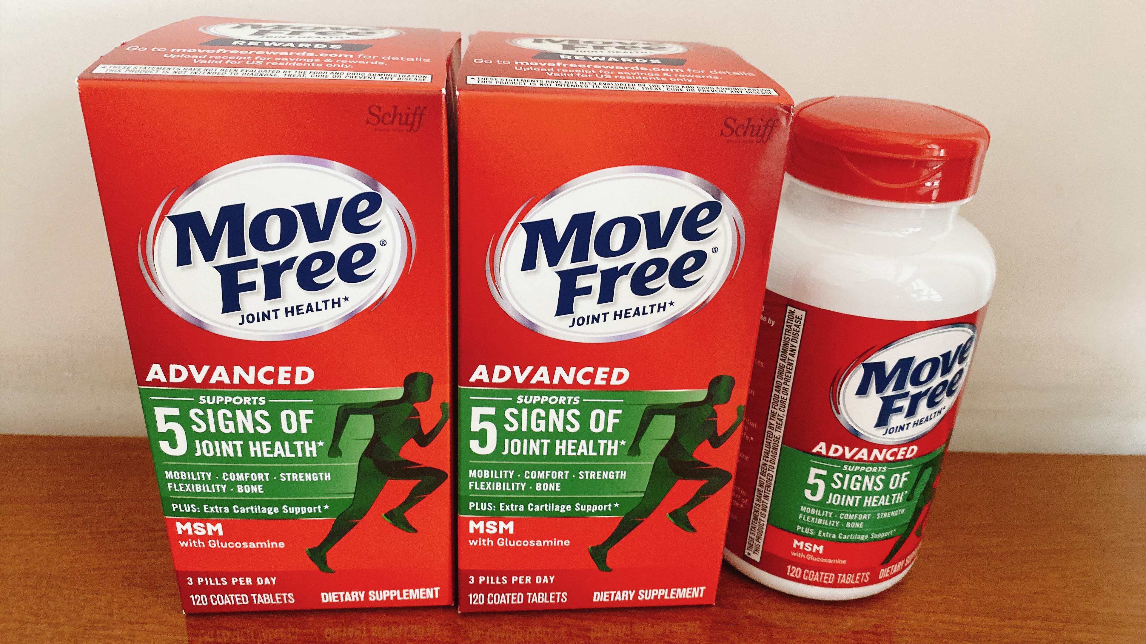 Move Free益节氨糖软骨素钙片绿瓶120粒 维骨力成人中老年人美国原装进口 实拍图
