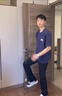 举风怪兽实验室柳叶弯刀牛仔裤男款胖子大码腿粗屁股大直筒微喇叭裤子 黑色 【高品质】 4XL 建议180-200斤收藏加购优先 实拍图
