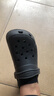 名创优品（MINISO）洞洞鞋男夏季外穿沙滩凉鞋防滑厚底踩屎感包头凉拖鞋黑色42-43 实拍图