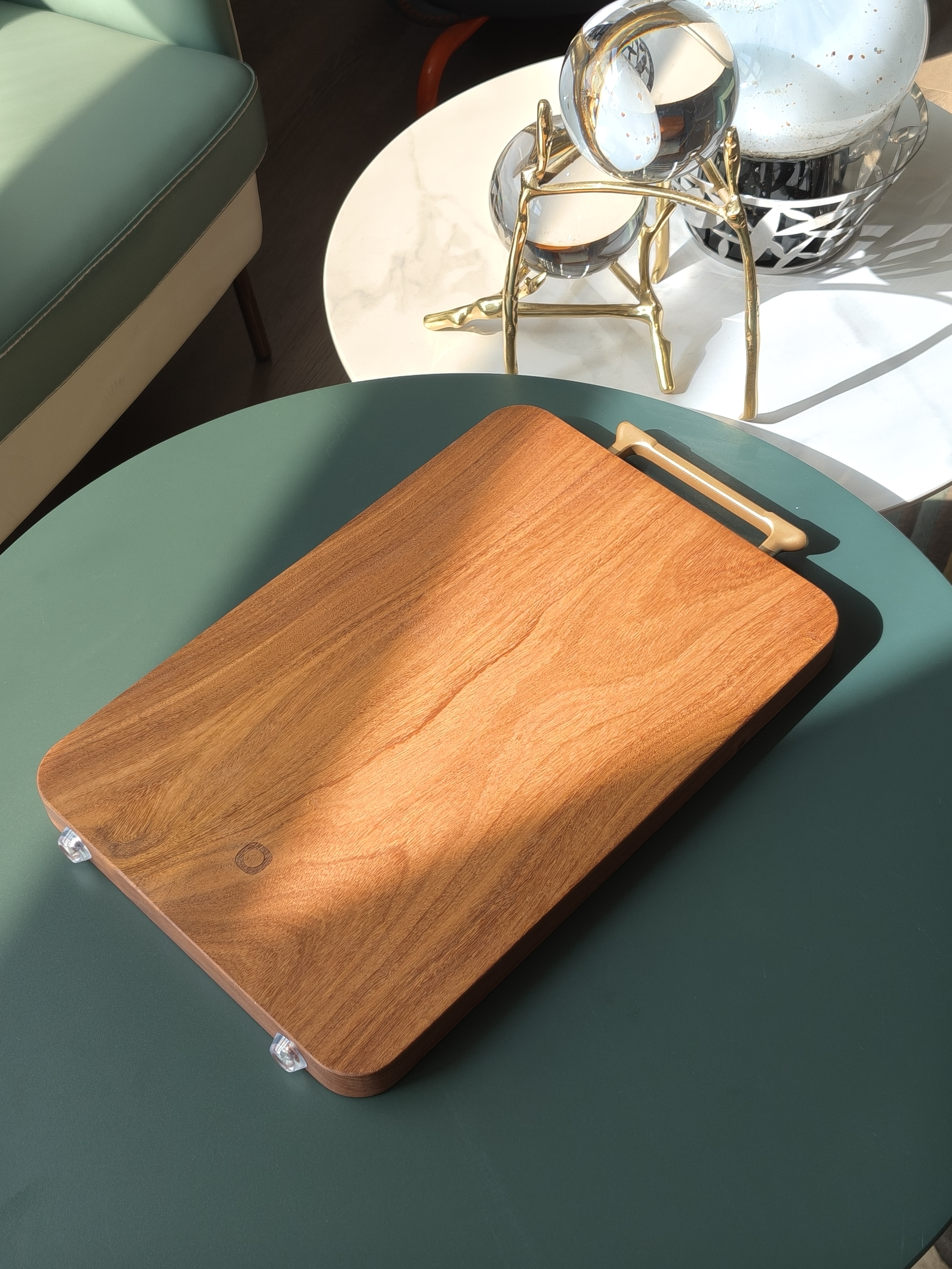 京东京造 菜板 砧案板实木整木厨房家用切菜板【金丝*柚木】45*30*3cm 实拍图