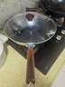 九阳（Joyoung）炒锅铁锅健康无涂层精铁锅家用炒菜锅炉灶通用34cm带盖C122 实拍图