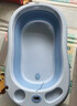 十月结晶婴儿洗澡盆可折叠家用大号新生儿童用品沐浴桶宝宝浴盆孔雀蓝 实拍图