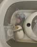 iuu婴儿洗澡盆 可折叠宝宝浴盆大号 洗澡神器躺托浴架新生儿童用品 【北欧灰-无线感温】+可调节感温浴架+浴网 材质：FDA食品级材质检测认证 实拍图
