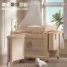 优乐博（ULOP）多功能婴儿床拼接床可折叠可移动0-3岁宝宝床带尿布台蚊帐二合一 优乐博 Aura Pro 豪华婴护舱-香槟金[奢华顶配] 婴儿用品新生儿见面礼物高档宝宝满月礼物 实拍图