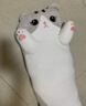 捉趣（ZHUOQU）猫咪抱枕毛绒玩具长条玩偶冰丝睡觉抱枕毕业礼物送女生七夕礼物 灰色【独立内胆】 全长约130cm 实拍图