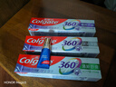 高露洁（Colgate）360°多效护理脱敏牙膏护龈含氟防蛀清新口气去牙菌斑180g*3套装 实拍图