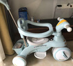 喜来图儿童三轮车1-6岁婴幼儿推车脚踏车小孩童车宝宝手推车轻便遛娃车 蓝色【篷子】护栏靠背+推杆音乐 实拍图