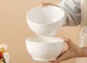 京东京造汤碗 饭面碗陶瓷蒸鸡蛋羹沙拉家用 奶油华夫 5.5英寸碗*6 实拍图