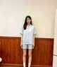 欧诗帛夏天冰丝女士睡衣女夏季2026年新款短袖带胸垫可外穿家居服套装 20069女 短袖套装【带胸垫】 L （建议体重100-120斤） 实拍图