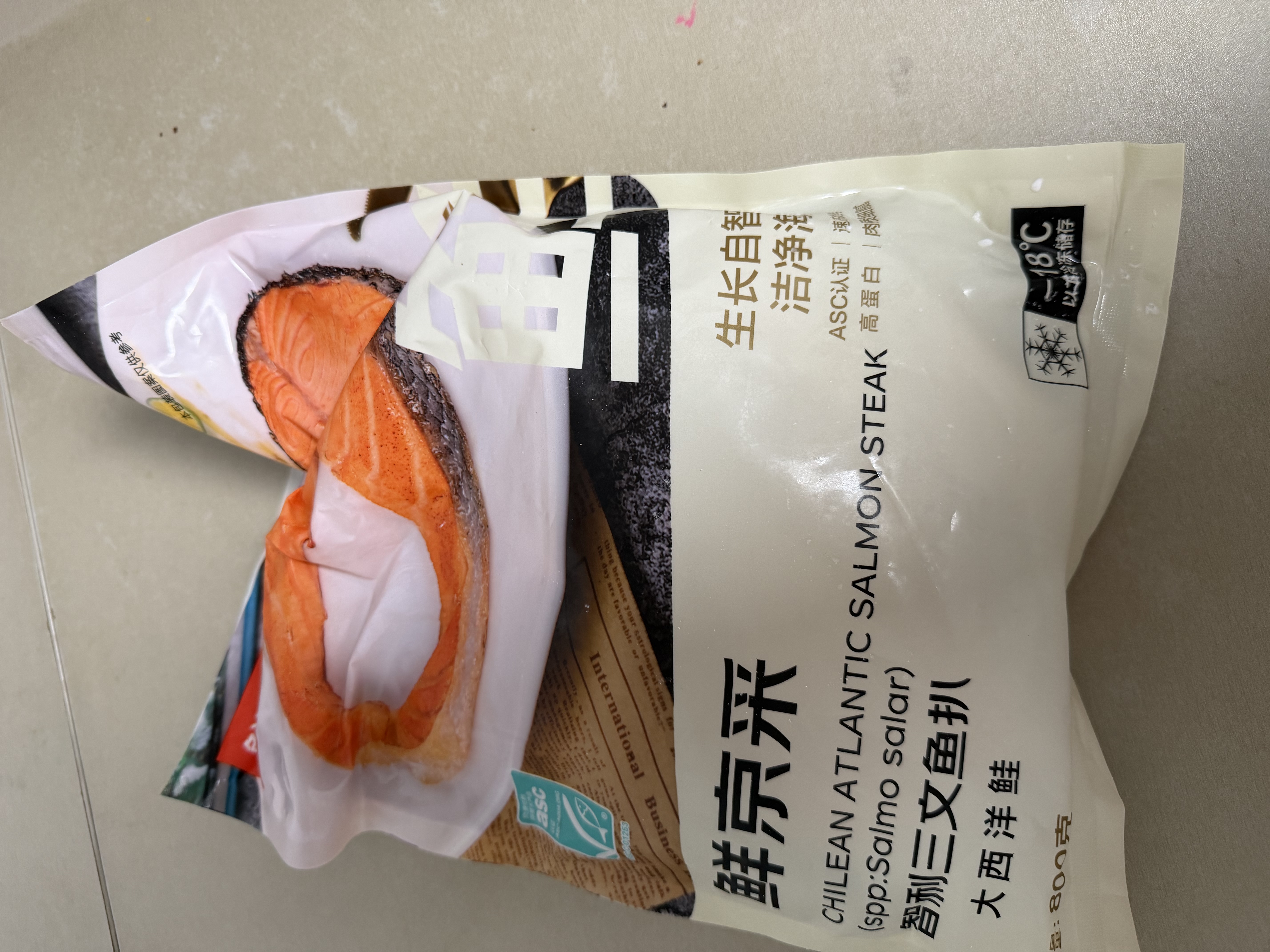 鲜京采冷冻三文鱼排800g 独立真空装轻食大西洋鲑【京东自有品牌】 实拍图