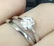 中国珠宝2026新款纯银1克拉钻戒指女情侣订求结婚戒子女生日礼物送女友 实拍图