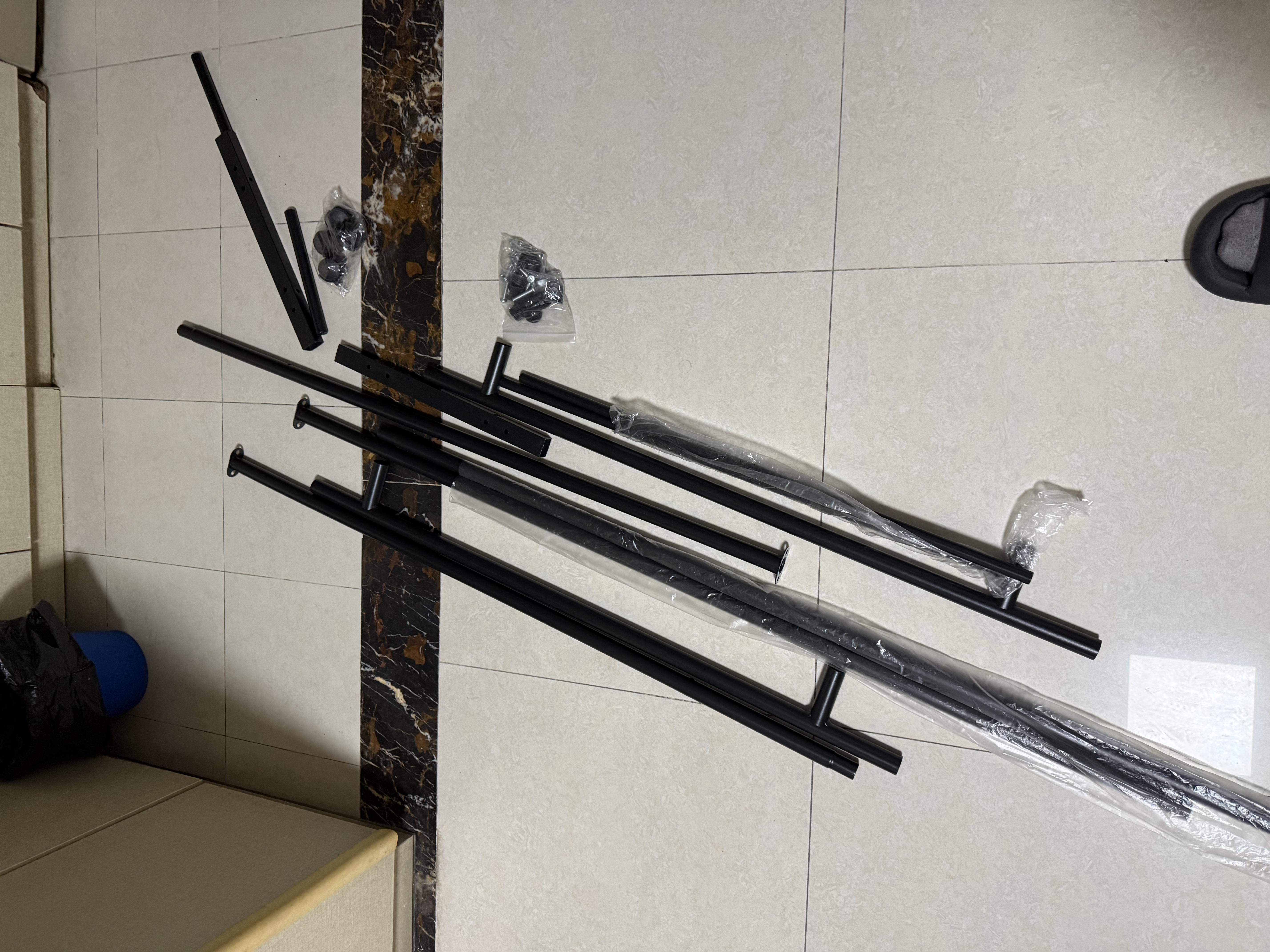 姗姗木艺晾衣架落地挂衣架卧室衣架阳台可移动室内多功能衣服置物架 实拍图