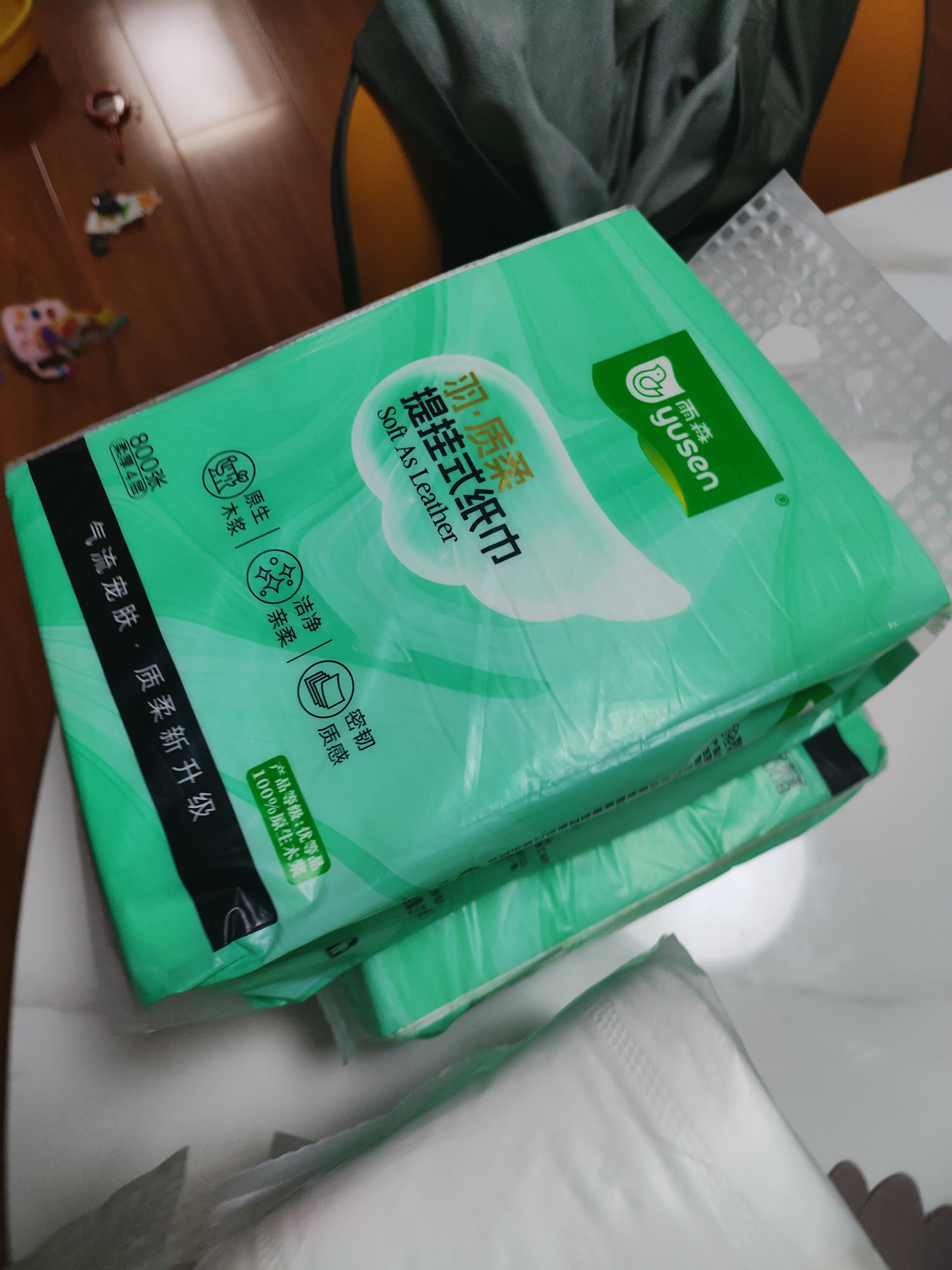 【严选】雨森羽质柔提挂悬挂抽纸面巾纸卫生纸厕纸餐巾纸800张/提 800张*3提 实拍图