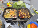 小熊（Bear）电火锅鸳鸯锅 火锅专用锅折叠多功能料理锅蒸烤涮一体家用4-6人烤肉锅E80J1 8L叠叠锅2.0 实拍图