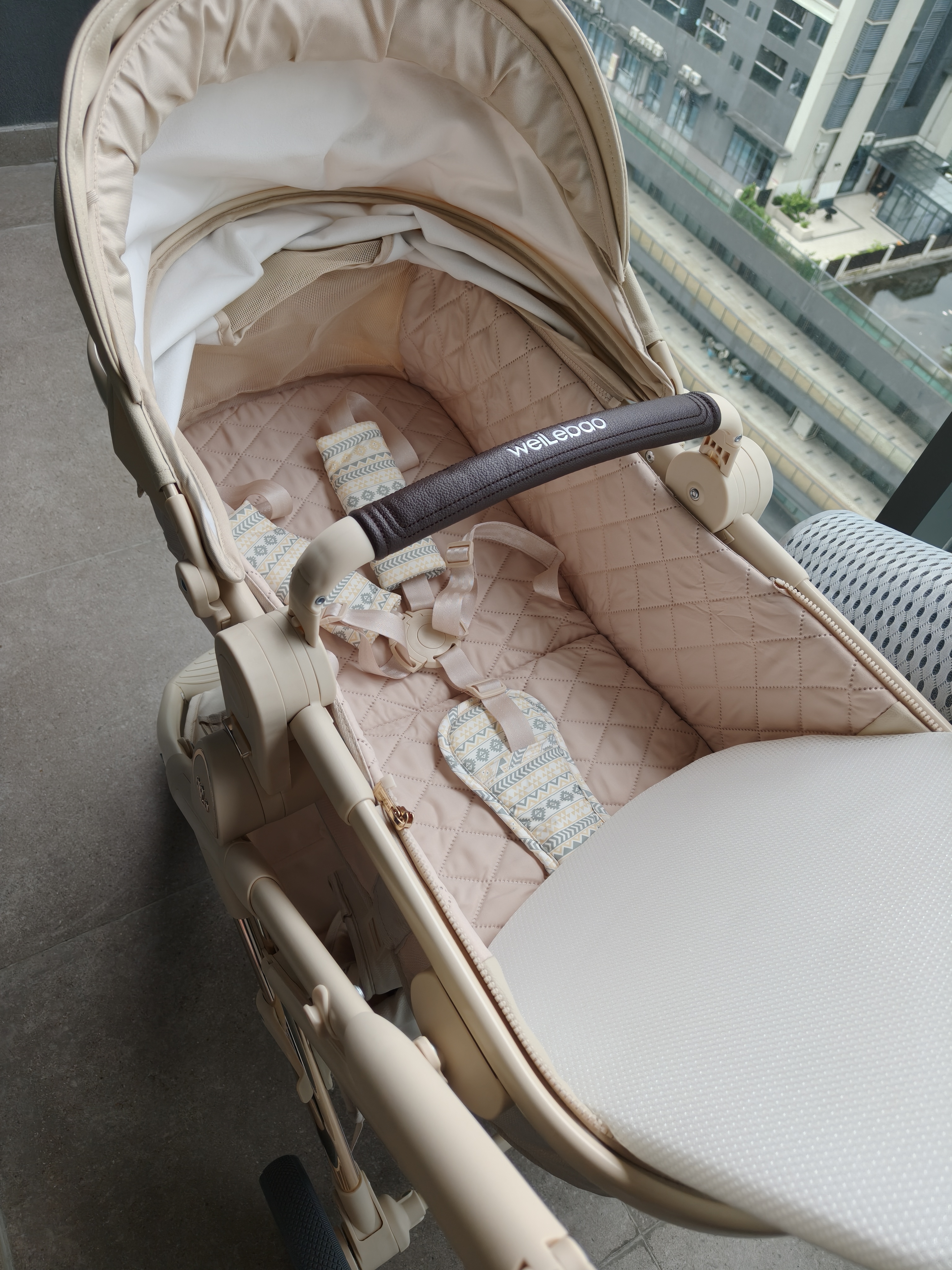唯乐宝（Welebao）轻灵婴儿推车0-3岁可坐可躺一键折叠新生儿宝宝减震轻便高景观 实拍图