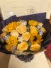 艾斯维娜鲜花速递向日葵混搭花束生日礼物全国同城配送 向日葵香槟混搭花束【升级新款】 实拍图