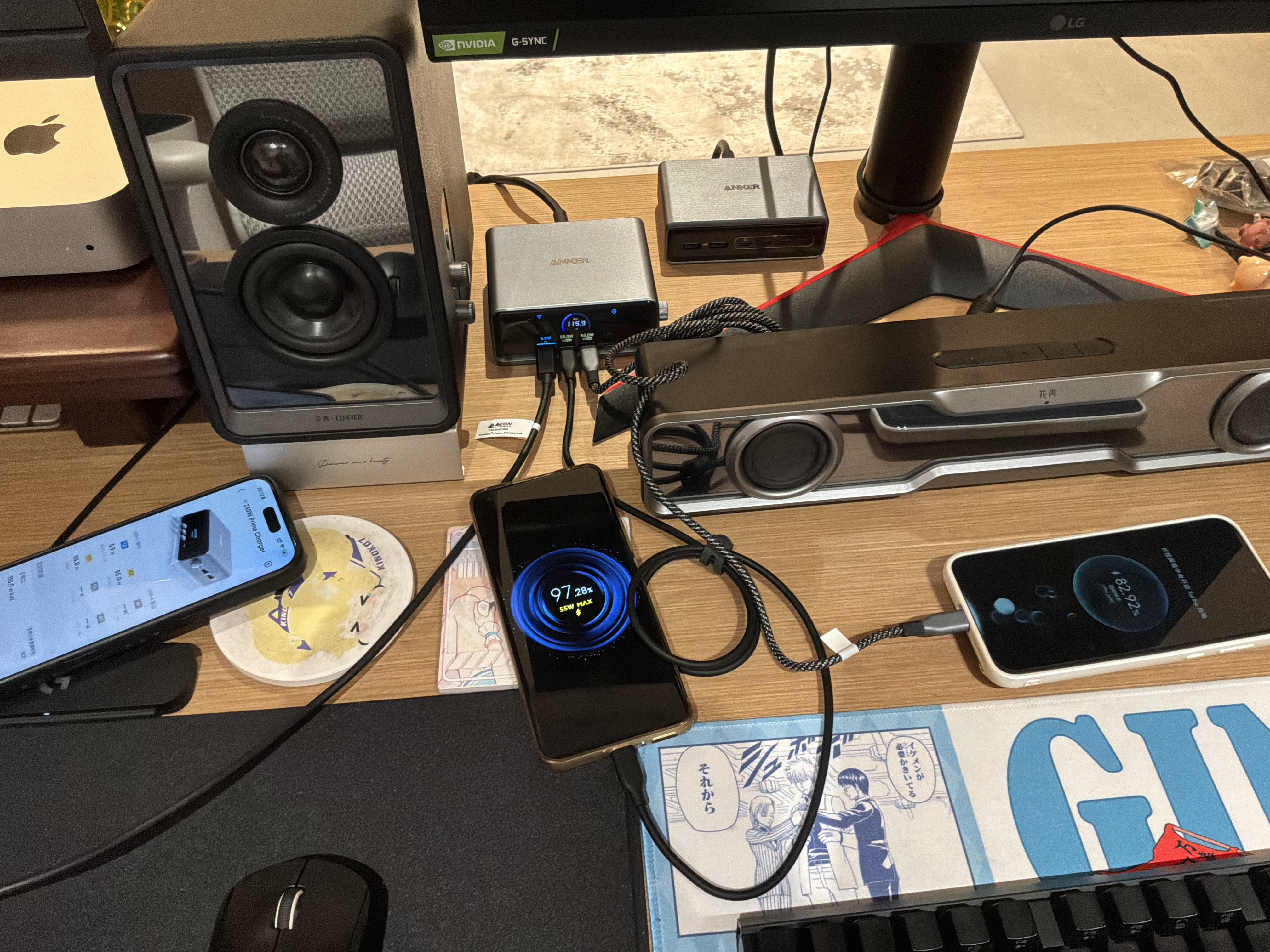 ANKER【新升级】安克桌面充pro+250W充电站Prime 氮化镓充电器type-c快充适用iphone苹果华为小米笔记本 实拍图