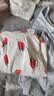 H&M童装女婴裙子2026夏季新款棉质飞袖印花洋气连衣裙1315438 白色/草莓 90 52 (1.5-2Y) 实拍图