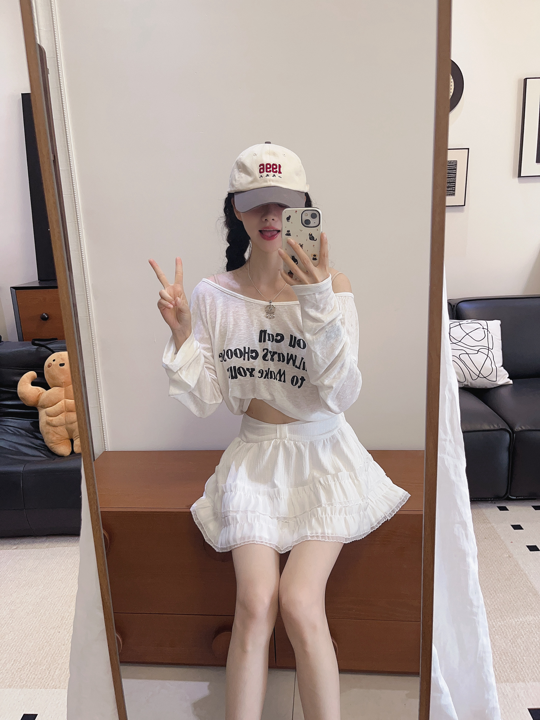 千禧华府镜子全身镜旋转穿衣镜家用镜子落地镜可移动卧室衣帽架一体基胡4 实拍图