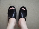 X.B.L坡跟凉拖鞋女夏季外穿韩版防滑2025真皮防水台鱼嘴鞋时尚百搭高跟 黑色金属装饰 36 实拍图