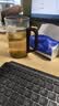 雅集玻璃杯月牙茶隔大容量豪饮杯800ml高硼硅办公水杯耐热杯木盖木把 实拍图