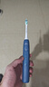 飞利浦（PHILIPS）声波电动牙刷钻石3系 5倍洁齿5种模式 洁净亮白2刷头 七夕情人节礼物送男士/女友 HX5181/02蓝 实拍图